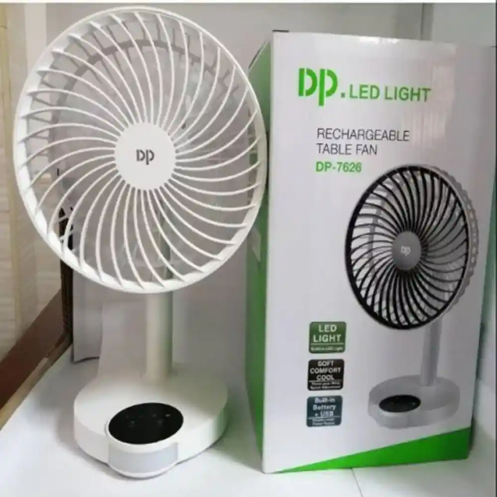 DP 7626 Rechargble table Fan(4000mah battary)